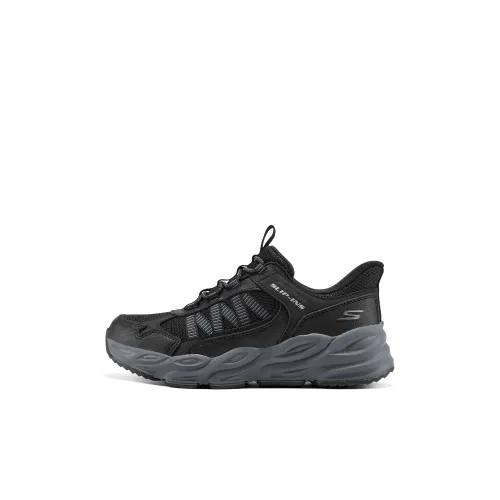 Skechers Kids Устойчивый к истиранию Легкий Амортизирующий Противоскользящий Беговые кроссовки Черный Детский