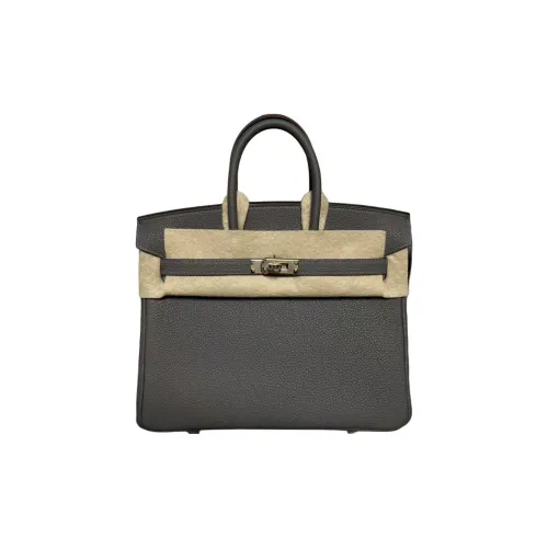 HERMES Birkin Коровья кожа Togo Сумка Birkin Сумка Женская 0L Grismeyer Дождевой Облачный Серый
