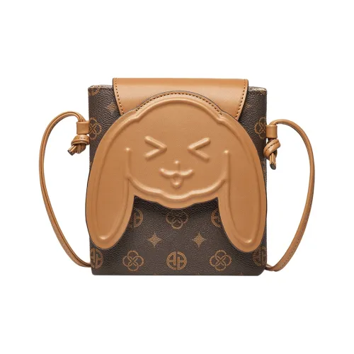 AOKANG ПВХ Чехол для ключей и наушников Сумка через плечо Сумка на плечо Обычная сумка Женская Кофейный Экрю