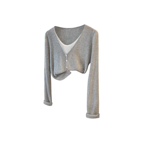 SIBAISHE Светло-серый Женский Трикотаж