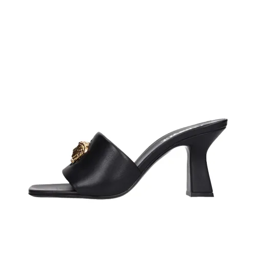 VERSACE Слипоны 7 см Женские Черные