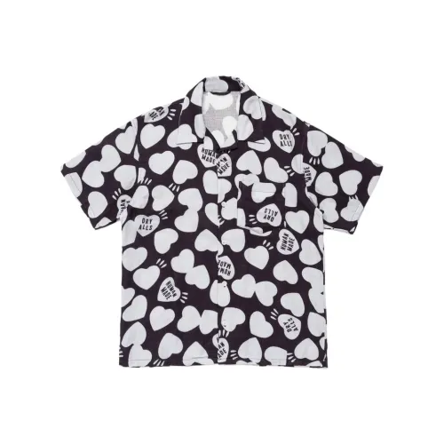 HUMAN MADE SS25 Морской синий Унисекс Рубашки