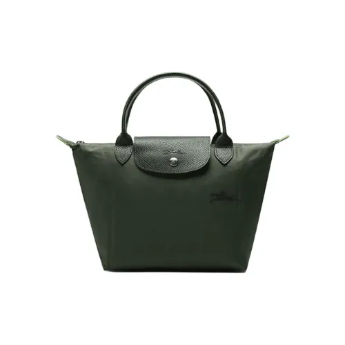 LONGCHAMP Le Pliage Green Экологичная Холщовая Сумка Пельменная Сумка Маленькая Женская Сумка Лесного Зеленого Цвета