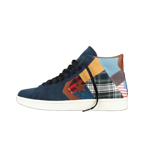 Stussy x Converse MID Скейтборд Кроссовки Унисекс Синие