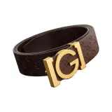 Золотой ремешок с кофейной пряжкой