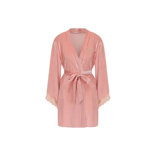 DPLAY SWEET Велюр Сон Robe Розовый Женские Банные халаты