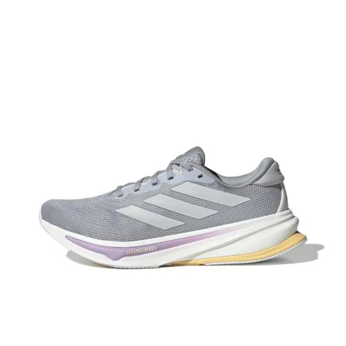 Adidas Supernova Rise 2 Дышащие Поддерживающие Беговые Кроссовки Женские Серебряный Серый