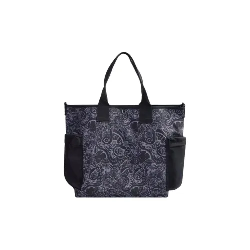 HEA Ткань Тоут Сумка Сумка для покупок Сумка на плечо Сумка среднего размера унисекс черная