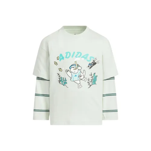 Adidas Kids льняной зеленый футболка