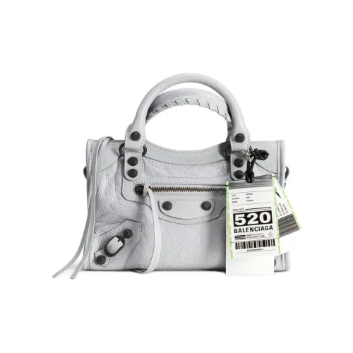 Balenciaga Le City Овчина Сумка через плечо Сумка Мини Женская Светло-Серый