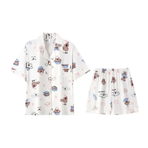 Gongdie Белый Женские Пижамные Комплекты