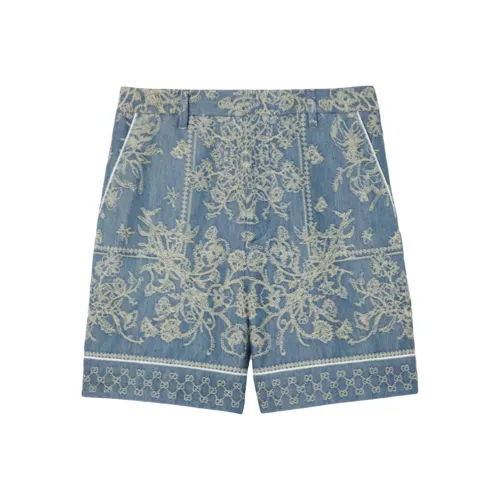GUCCI Blue Men's Denim Shorts GUCCI Синие мужские джинсовые шорты