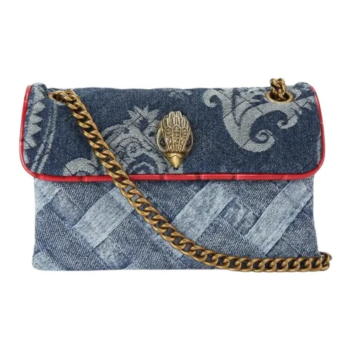 Kurt Geiger London Kensington Деним Сумка через плечо Сумка на плечо Мини Женская Синяя