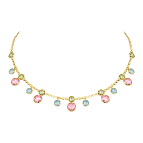 ZEGL Медное покрытие ожерелья из 14 каратного золота женские