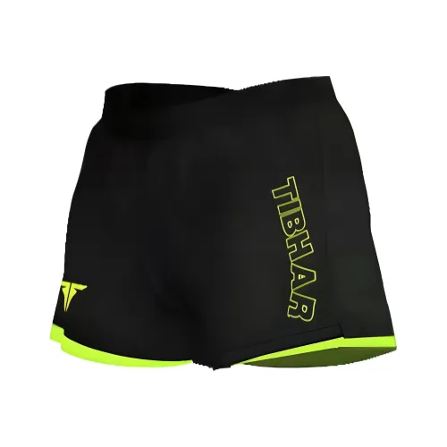 TIBHAR Черный Неон Зеленый Мужские Спортивные Шорты