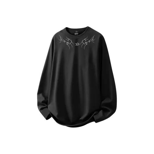 MJ STYLE Длинный рукав Т-рубашка Унисекс