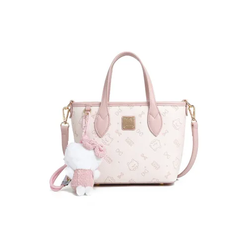 NOMK ПУ (полиуретан) Сумка Женская Вишневый цветок Розовый Абрикос Белый Синий