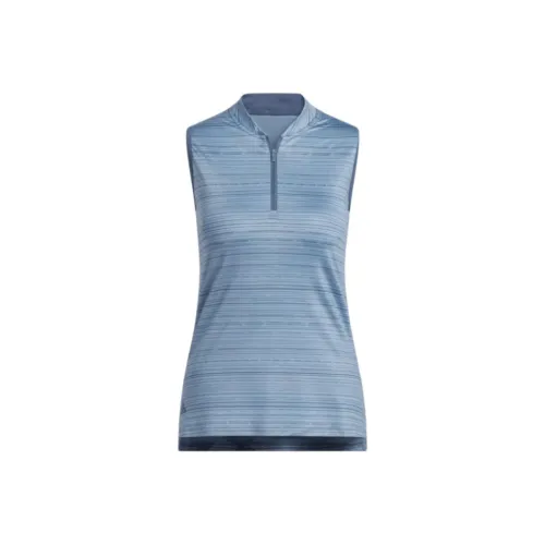 Adidas Ultimate365 Stripe Без рукавов Поло Женское Синее