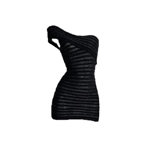 TSKIU Черные Женские Платья без рукавов