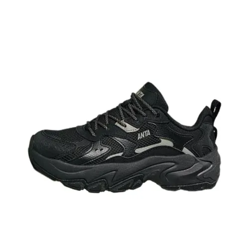 ANTA Starry Sea массивные кроссовки Low Top Основной черный Переработанный серый Женские