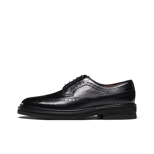 TRUFFAUT BROGUE Броги Натуральная кожа Derby Обувь Туфли Мужской Черный