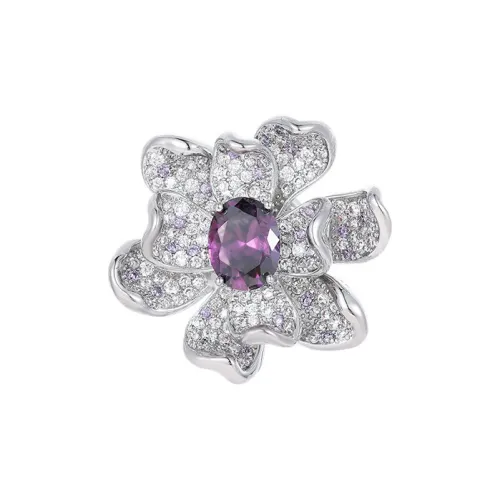 Фиолетовый медный сплав броши женские