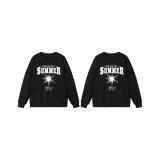 Черный свитшот с круглым вырезом