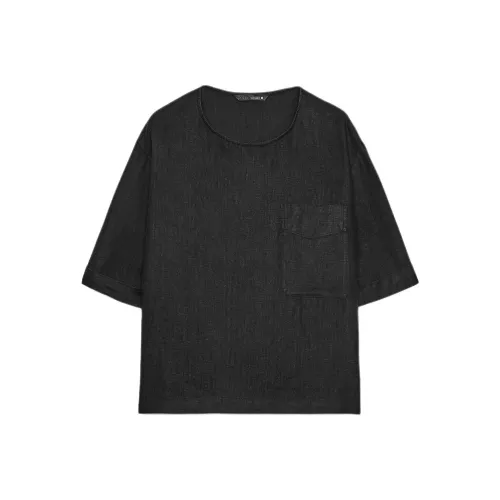 ZARA ZW Series Черные Женские Рубашки T