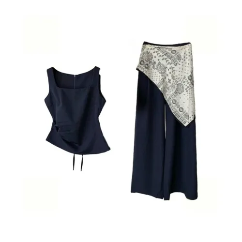 TIBINB Темно-синий Женские Повседневные костюмы