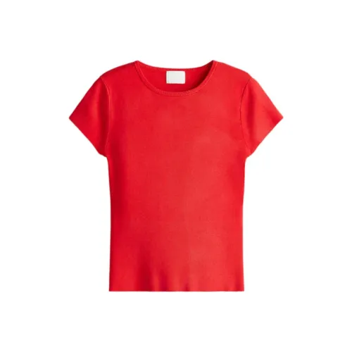 H&M Ярко-красные Женские Футболки
