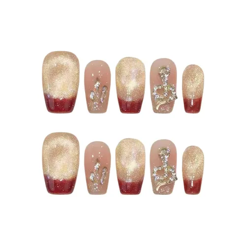 YIYIHE 2025 Год Змеи Кошачий глаз Короткий LADDER Красный Градиентный Кошачий глаз