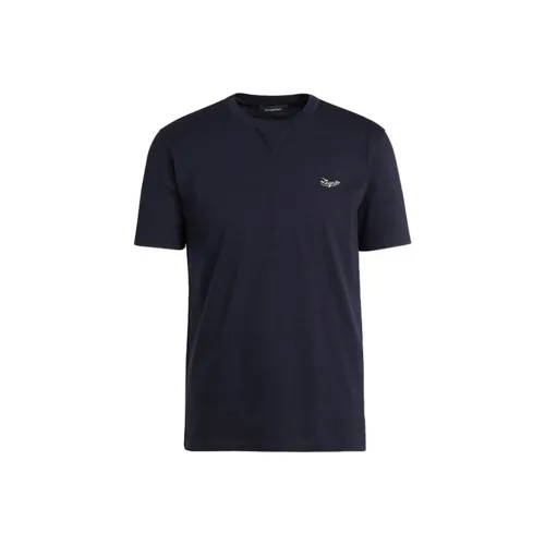Ermenegildo Zegna Мужские T-рубашки Navy Blue