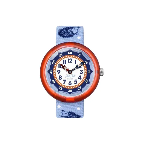 SWATCH Flik Flak Feifei Series Кварцевый механизм Детские часы 30 мм Многоцветный циферблат Часы Пластиковый корпус Часы Текстильный ремешок