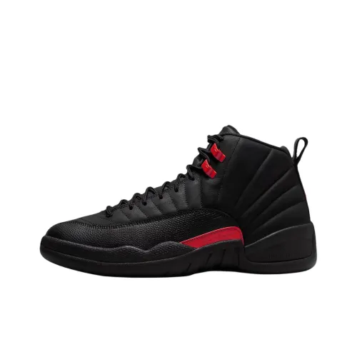 Jordan Air Jordan 12 Винтажные баскетбольные кроссовки Унисекс Черный Красный