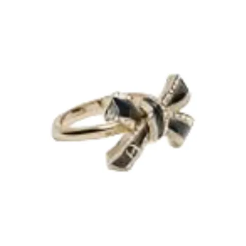 CHANEL Rhinestone Rings Women's Black Gold CHANEL Стразы Кольца Женские Черное Золото