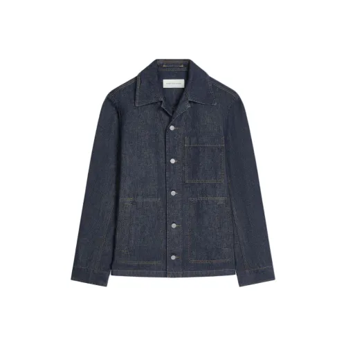 DRIES VAN NOTEN Индиго Мужские Джинсовые Куртки