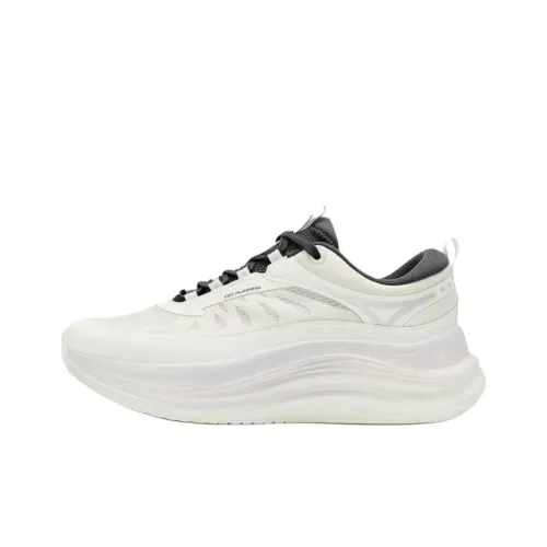 QIAODAN Амортизация Дышащий Легкий Низкий Топ Бег на длинные дистанции Обувь Женская Серый Белый