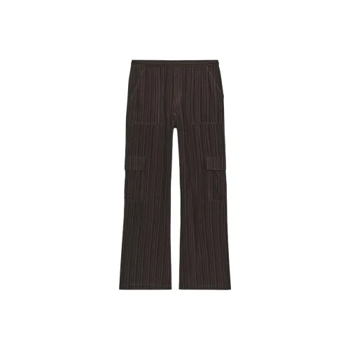 ZARA Темно-кофейные Женские Брюки Карго