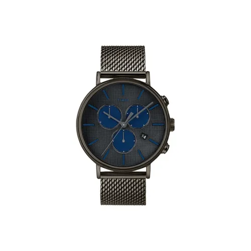 TIMEX Наручные часы Кварцевый механизм Ремешок из нержавеющей стали 41 мм Серый циферблат Мужские часы