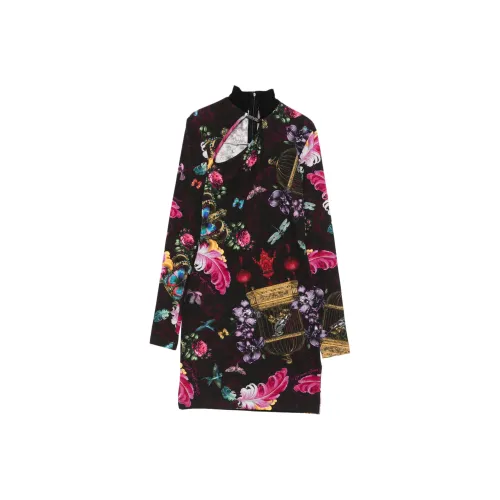 VERSACE JEANS COUTURE FW25 Длинное Платье с Длинными Рукавами Женское