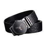 Золотистый тон, черный корпус, узор крокодила