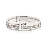 Искрящийся Крест Браслет [Белый]