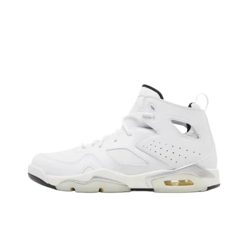 Jordan Flight Club 91 MID Топ Детские Баскетбольные Кроссовки Белый Подростки