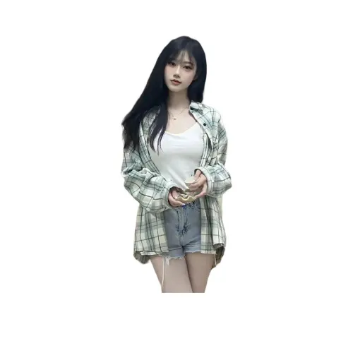 MUCCHIC Светло-зеленые Женские Рубашки