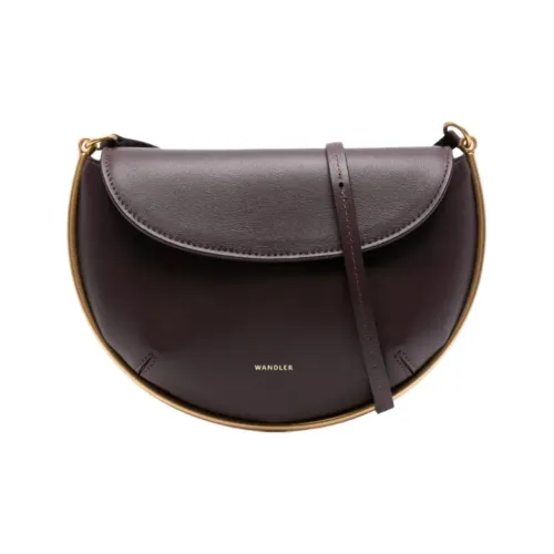 Wandler Телячья кожа Полумесяц Сумка через плечо Мини Женская Темно-красная