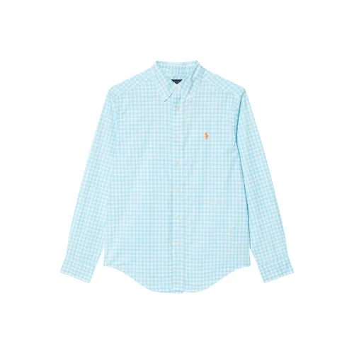 Polo Ralph Lauren Повседневная рубашка синего и белого цвета для детей