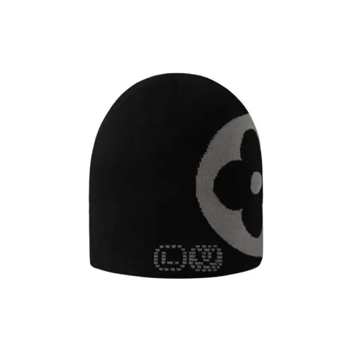 LOUIS VUITTON Cotton Beanies Men's Black