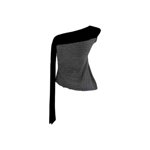 KYKW Черные полосы Женские футболки