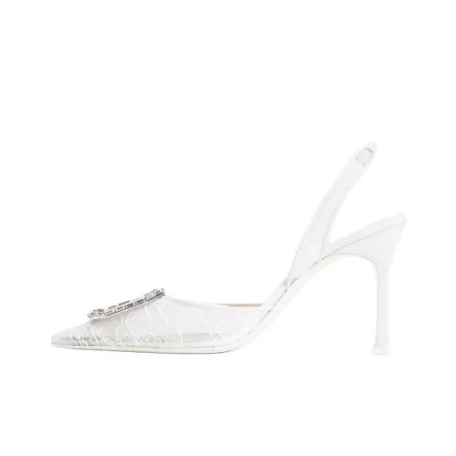 AMINA MUADDI Узкий каблук Высокие каблуки 9 см Женские Белые