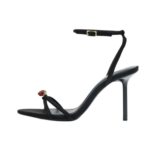 ZARA One Ремень Сандалии Черные Женские
